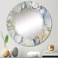 thumbnail image 2 of DESIGN ART Designart 'Grey And Yellow Tender Liquid Ink Art' Printed Modern Wall Mirror 20in.x30in., 2 of 5