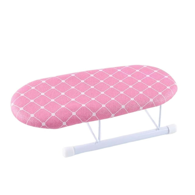 Luzkey Mini Ironing Board Tabletop Foldable Portable Countertop Accessories with Removable Washable Cover And Non Slip Foot Pads for Garment Care Suitable Fo Pink