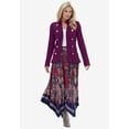 thumbnail image 2 of Roaman's Women's Plus Size Military-Inspired Ribbed Cardigan Sweater, 2 of 6