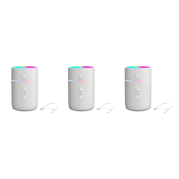 Humidificador de aire Bearachild 220ML con luz nocturna difusor recargable USB bajo ruido rociador de niebla Blanco