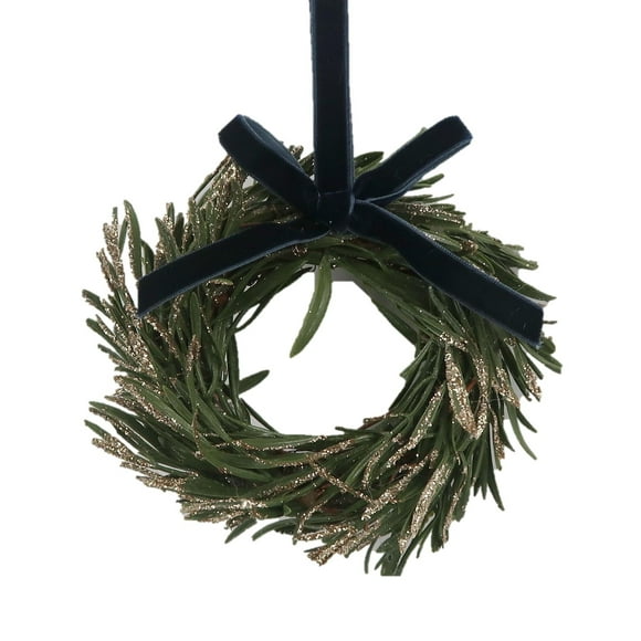 FRAÎCHE Holiday Mini Wreath Ornament Set, 4 pack