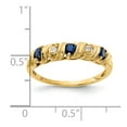 thumbnail image 3 of Primal Gold 14 Karat Yellow Gold 2.75mm Sapphire and AA Diamond Ring, 3 of 5