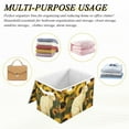 thumbnail image 7 of White Cat Sunflowers Storage Basket Foldable Laundry Basket Shelf Kids Toy Storage Container Organizer with Handles, 7 of 7