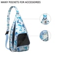 thumbnail image 2 of Waterproof Sling Backpack for Women – Lightweight Crossbody Chest Bag with Adjustable Strap for Travel & Outdoor – Shark, Whale, Dolphin & Nautical Ocean Print, 2 of 4