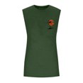 thumbnail image 6 of Men's Summer Hawaiian Printed Surf Beach Tank Top, Casual Loose Breathable Sleeveless Shirt, Dark Green, XL, 6 of 6