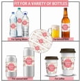 thumbnail image 5 of 30pcs Flower Bottle Stickers Personalized Water Bottle Labels Waterproof Wine Bottle Wraps Self-Adhesive Champagne Cover Tags for Wedding Birthday Party Anniversary Mixed Color, 5 of 9