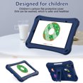 thumbnail image 2 of Case for iPad mini 6th Gen 8.3" 2021 (A2567/ A2568/ A2569), Shockproof Handle Convertible Stand Case Light Weight EVA Cute Kids Cover Cartoon Pattern with Shoulder Strap, Navyblue, 2 of 8