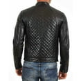 thumbnail image 1 of Noora  Men's Genuine Lambskin Black Leather Jacket Coat Outwear Biker Motorcycle BS-141, 1 of 8