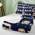 thumbnail image 4 of Erosebridal Lion Bed Spread Queen for Boys Girls, Toy Train Queen Coverlet Set, 3-Piece 1 Quilt and 2 Pillowcases, 4 of 7