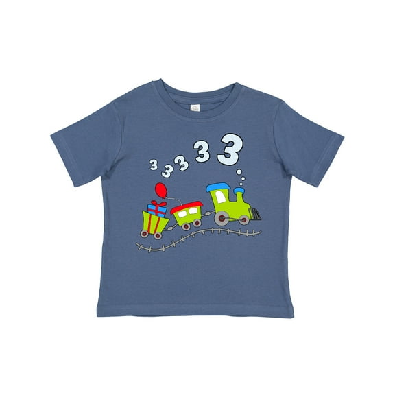 Inktastic Third Birthday Party Train Boys or Girls Toddler T-Shirt