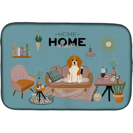 

CK7885DDM Absorbent Dish Drying Mat for Kitchen Counter Tricolor Beagle Sweet Home Dish Drying Mat 14 x 21 multicolor
