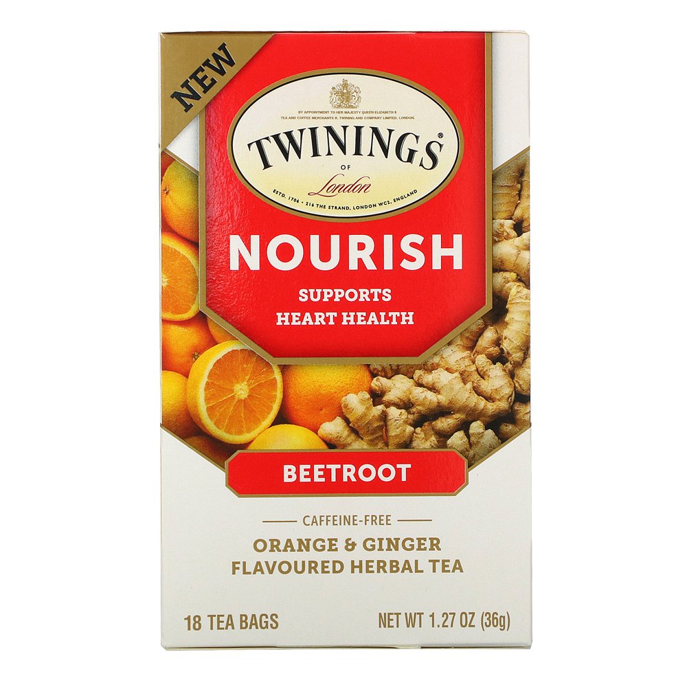Twinings Nourish Herbal Tea, Beetroot, Orange & Ginger, Caffeine Free