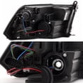 thumbnail image 2 of AKKON - For 2013-2018 Ram 1500 2500 3500 Pickup Chrome Clear DRL Daylight LED Tube Projector Headlights Replacement Left + Right Side, 2 of 7