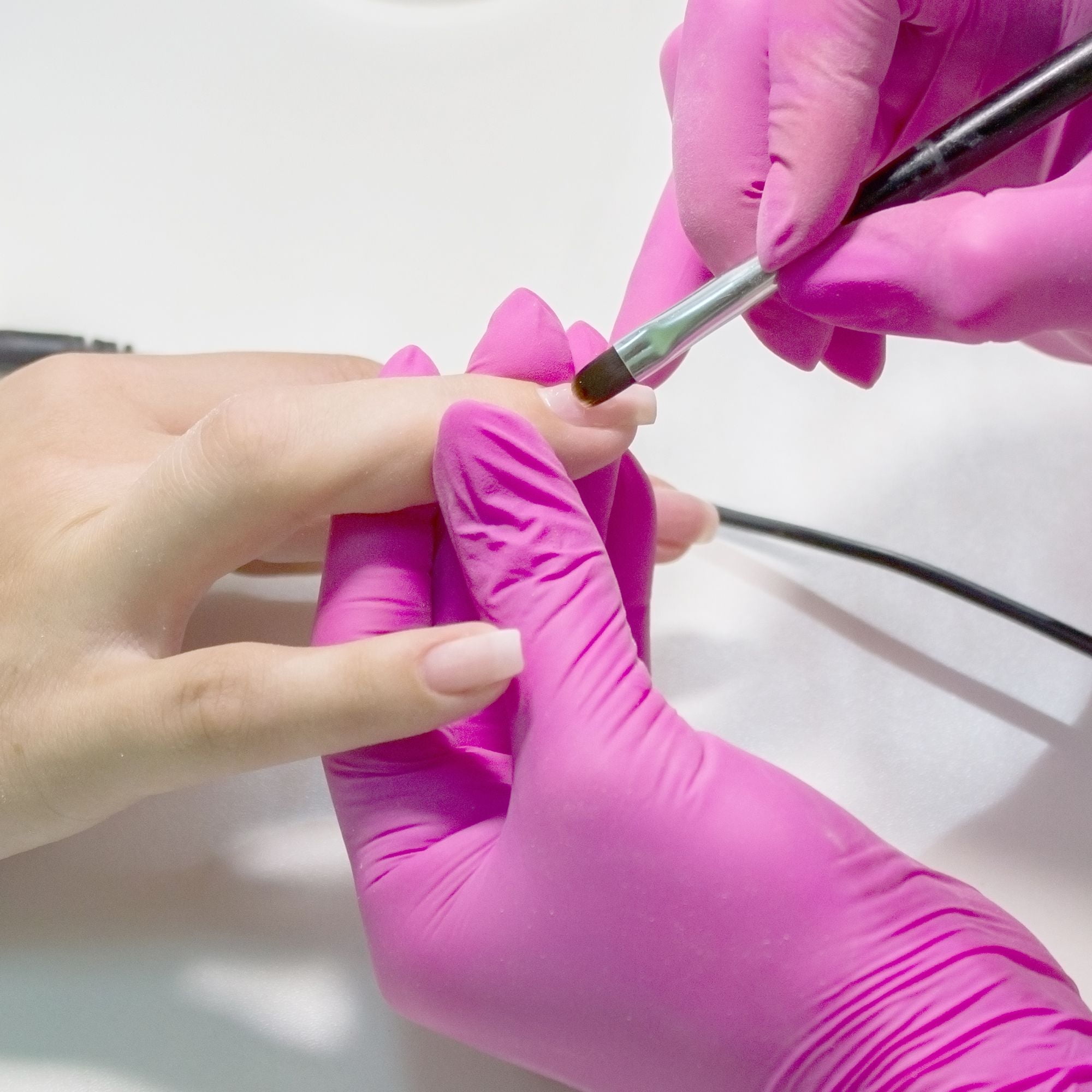 Fifth Pulse Disposable Nitrile Gloves M - Hot Pink Fuchsia [100] Latex & Powder Free Gloves Medial Grade, Food Grade