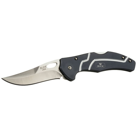 Buck Knives 0715BLSWM Ascend LT Folding Knife with Pocket Clip, Blue Aluminum Handle,