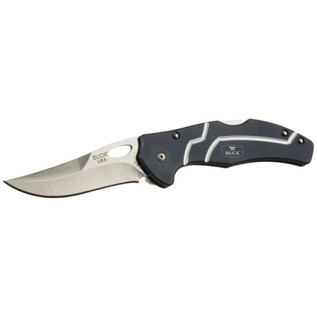 Ka Bar Knives Aluminum Knife - Buck Knives 0715BLSWM Ascend LT Folding Knife with Pocket Clip, Blue Aluminum Handle, Clam
