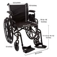 thumbnail image 4 of McKesson Wheelchair with Swing-Away Footrests, Lightweight - 18 in Seat, 1 Ct, 4 of 4