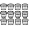 thumbnail image 2 of Kerr Quilted Crystal Mason Jar With Lid & Band, Regular Mouth, 4 Ounces, 12 Count, 2 of 6
