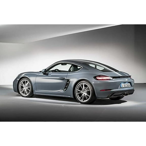 Iconic Arts Laminated 35x24 Poster: New Porsche 718 Cayman