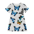 thumbnail image 5 of Chemise de Nuit Côtelée pour Tout-Petites Filles en Coton, Pyjama à Manches Courtes, Mignonne à Col Rond, Vêtement de Nuit Confortable, Multicolore, 7-8 Ans, 5 of 5