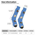 thumbnail image 7 of Knee High Socks for Men and Women, Conch Shell Blue Althletic Compression Socks, Support Long Tube Socks for Outdoor Sport, Calf Socks, High Stockings for Women Men, 7 of 7