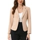 thumbnail image 1 of Blazer de Negocios INSPIRE CHIC para Mujeres, Chaquetas de Traje Casual Abiertas para Oficina, Color Beige, 1 of 6