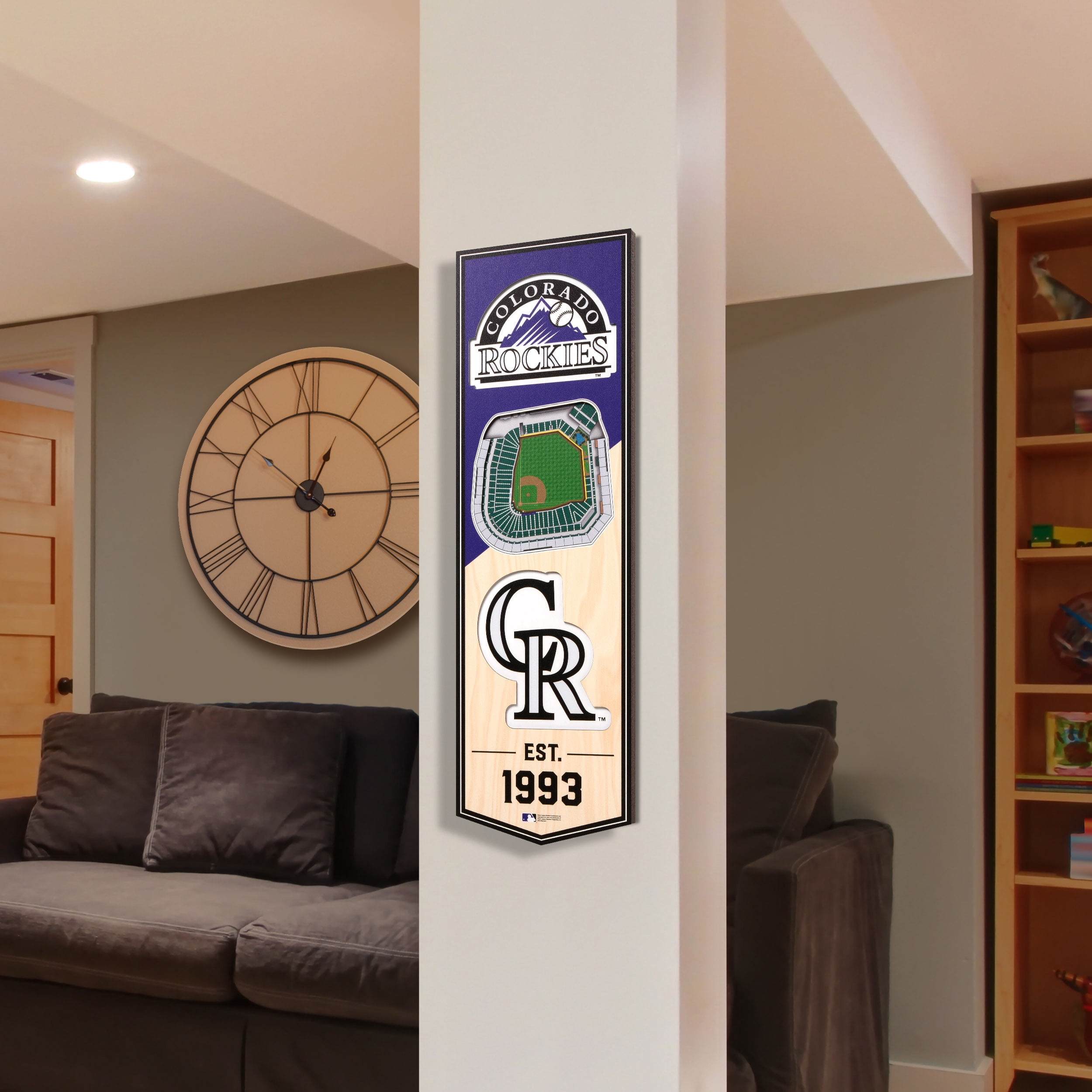 Colorado Rockies 6'' x 19'' 3D StadiumView Banner