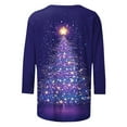 thumbnail image 4 of Christmas Shirts for Women 2025 Sparkly Christmas Tree Shirt Womens 3/4 Sleeve Tops and Blouses Casual Round Neck T-Shirt Dressy Fashion Tops, 4 of 5