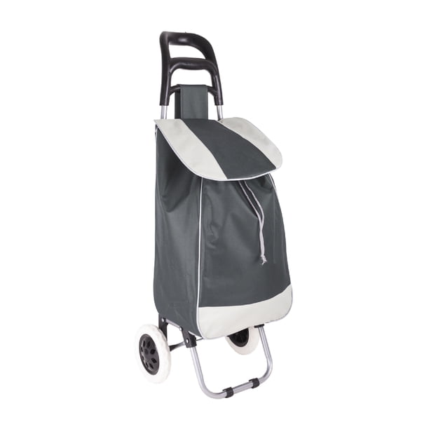 Carrito Plegable Multifuncional Queen Sense Ideal Para Mandado Supermercado Con Bolsa De Lona Color Gris
