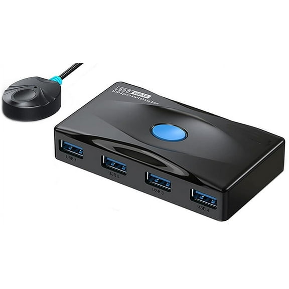 USB 3.0 Device Sharing Switch With 2 Of USB 3.0 Inputs And 4 Of USB 3.0 Outputs