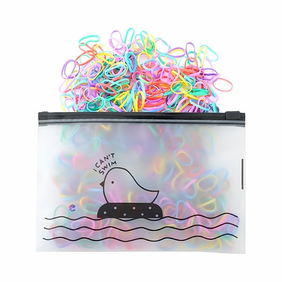 VANIDO 1500 Pcs Colorful Rubber Band Kids Girl Colorful Fashion Disposable Rubber Band Elastic Hair Band Thin Small Ponytail Hair Elastics Daily Life One Size Ponytail Hair