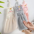 thumbnail image 3 of Kawaii Piggy Hand Towel Hangable Absorbent Hand Wiping Cloth Cartoon Porket, 3 of 4