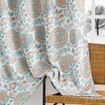 thumbnail image 4 of Decoultimatex Jacobean 100 Percent Blackout Curtains Panels for Bedroom 95inch Long Floral Thermal Curtain Panels for Living Room Energy Saving Window Treatment Sets Grommet Top 2 Panels, 4 of 5