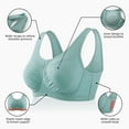 thumbnail image 2 of AILIVIN WireFree Bras For Women Comfort Full Coverage Sleep Bra Wireless Lift Up Full Support Bra Non Padded No Wire Bras Plus Size Ladies' Everyday Bras Blue, 2 of 7