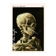 thumbnail image 1 of Póster de esqueleto con cigarrillo ardiente, lienzo artístico Vintage de Van Gogh, pinturas de Memento Mori, imágenes de Calavera, decoración de pared gótica, 1 of 4