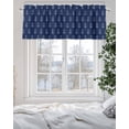 thumbnail image 3 of Vintage Nautical Anchor Valances for Windows,Kitchen Valance Rod Pocket Short Curtain,Navy Blue Background Valance Curtain Window Valances for Bedroom Living Room 54x18in, 3 of 9