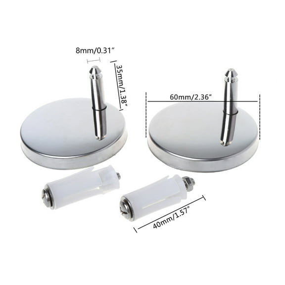 UNTERING 2x Toilet Seat Hinges Top Close Soft Release Heavy Duty Hinge Pair Hinge Screw Toilet Accessories Hardware
