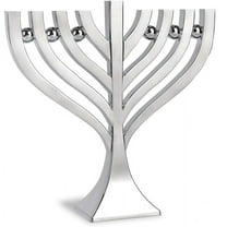 Elegant Harmony Candle Menorah for Hanukkah Precision Die Cast Hanukkiah Body with a High Polish Finish Use with Standard Chanukah Candles - Chanukkah Decorations By Zion Judaica