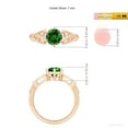 thumbnail image 5 of ANGARA Lab Grown 1.2 Ct Solitaire Round Emerald Celtic Knot Ring for Women in 14K Rose Gold (Size-7mm) | May Birthstone, Birthday, Anniversary, Jewelry Gift for Women | Lab-Grown Emerald Ring, 5 of 9