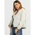 thumbnail image 5 of Jessica Simpson Women's Swing Denim Jacket with Back Pleat, Sizes XS-XL, 5 of 6