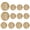 Golden, variant on 12Pcs 8mm Sparkling Cubic Zirconia Beads, Faceted Rhinestones Ball Spacer Beads for DIY Jewelry Making, Bracelet Necklace Earring Craft Supplies (White K)
