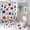 Color-1yushi, variant on Colorful Textured Circle Pattern Bathroom Sets with Shower Curtain And Rugs, Incl with 12 Hooks,Toilet Lid Oval Rug