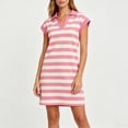 thumbnail image 5 of Blmnix Sheath Dresses for Women Hawaiian Dresses Vacation Dress Dresses Mini Sleeveless Collared Pink Antimicrobial Protection Spring Dresses for Women,XXL, 5 of 6
