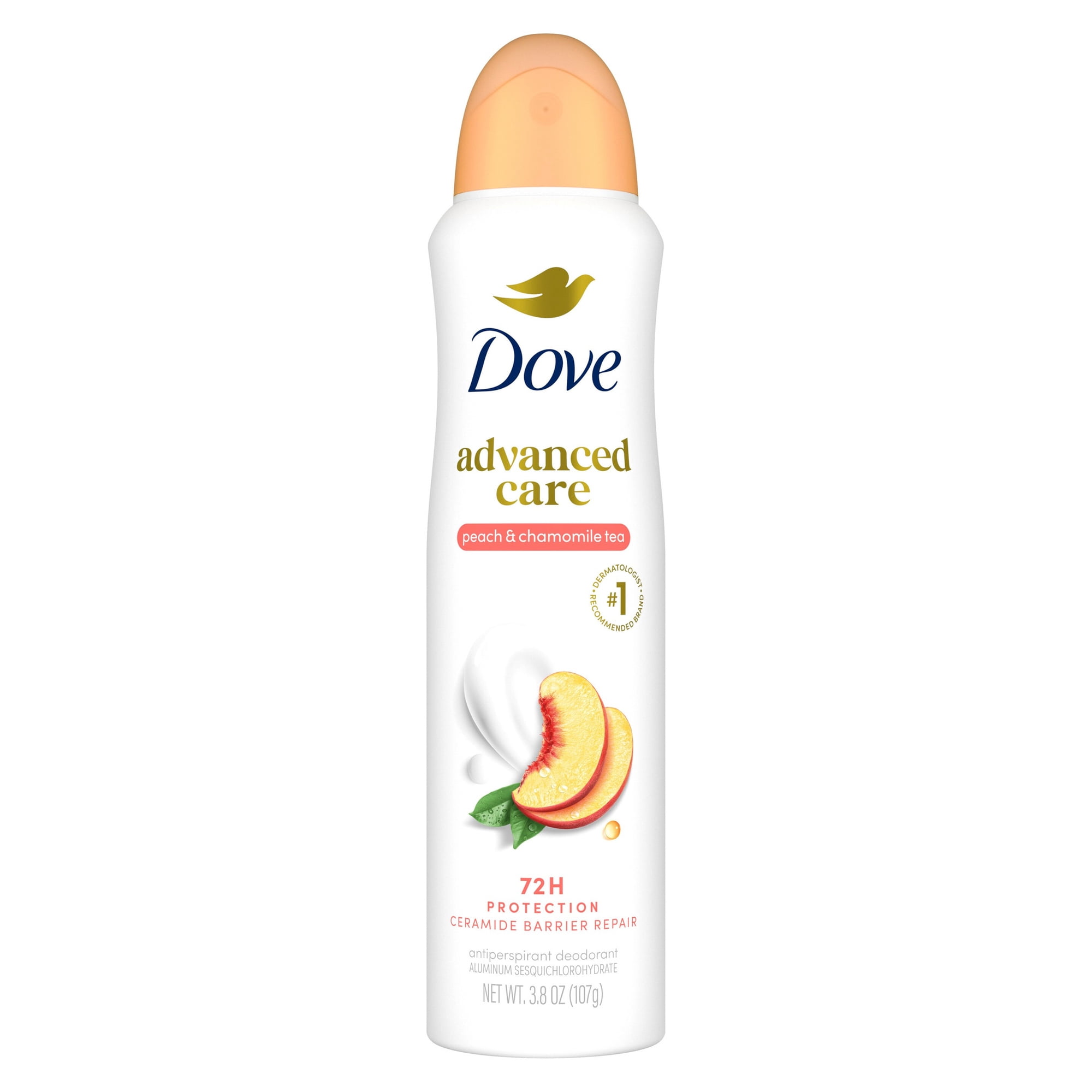 Dove Antiperspirant Deodorant Spray Antiperspirant Deodorant For Underarm Care After Shaving That Boosts Skin's Ceramide Levels Peach & Chamomile Tea, 3.8 oz