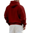 thumbnail image 3 of Men's Fleece Hoodie Casual Long Sleeve 1/4 Zipper Pullover Vintage Workout Sweatshirt Sweatshirt, 3 of 9