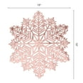 thumbnail image 6 of Set of 6 Snowflake Shape Placemats, Kitchen Table Mat, Seasonal Holiday Christmas Place Mats for Party Dining Table Rose Gold 15inch, 6 of 6