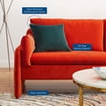 thumbnail image 4 of Sofa, Velvet, Orange, Modern Contemporary Urban Design, Living Lounge Room Hotel Lobby Hospitality, 4 of 9