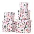 thumbnail image 1 of Conjunto Anidado de Cajas de Almacenamiento de Papel FAIR Navidad de 5 Tamaños, 1 of 9
