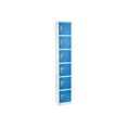 thumbnail image 1 of AdirOffice - Locker - 6 doors - 6 hooks - solid steel - blue (pack of 4), 1 of 7