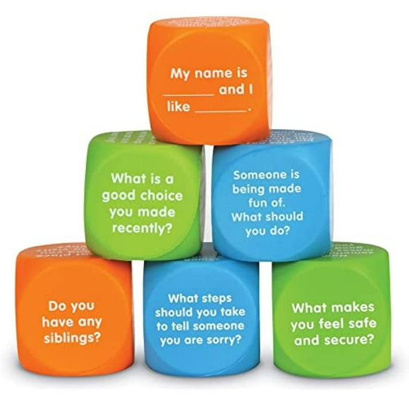 Recursos de aprendizaje de Conversation Cubes ¡Hablemos! 6 cubos